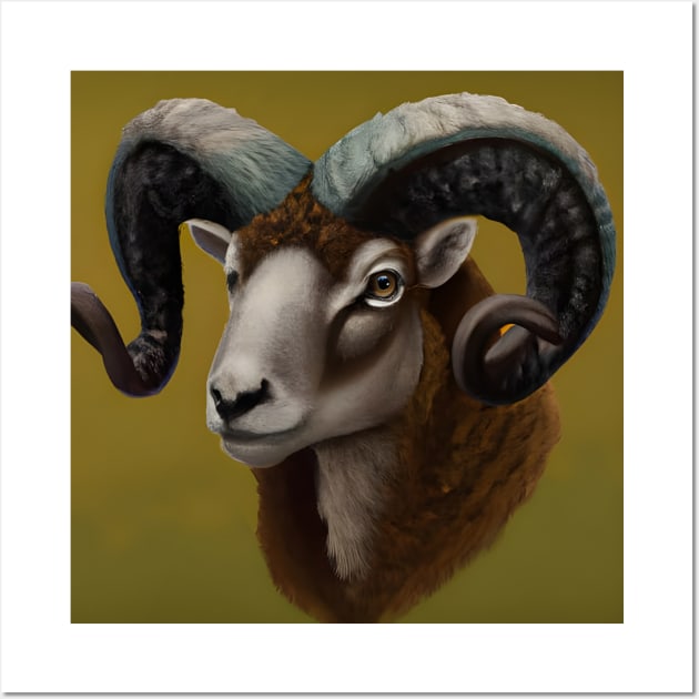 Dorset Horn Ram Wall Art by BlakCircleGirl